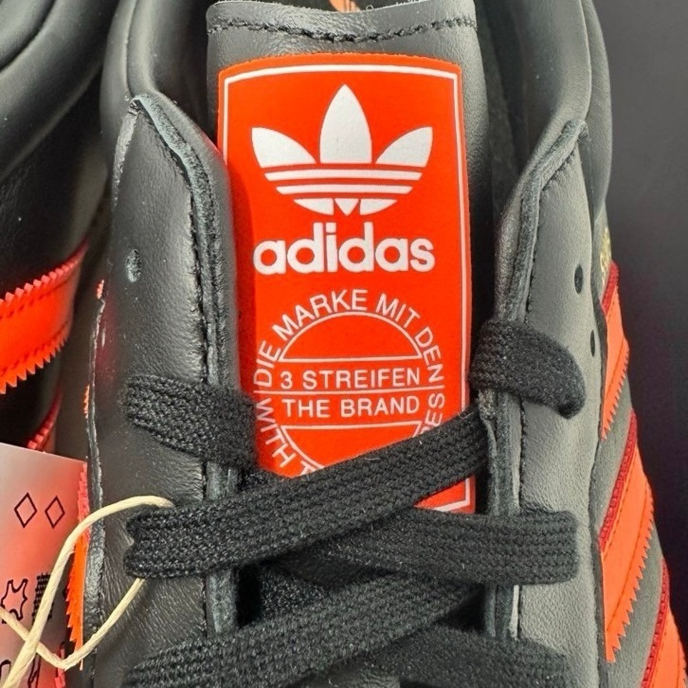 adidas Samba OG Core Black Impact Orange Gum Mens Shoes Size 14 Sneakers JR0910 - Picture 12 of 14